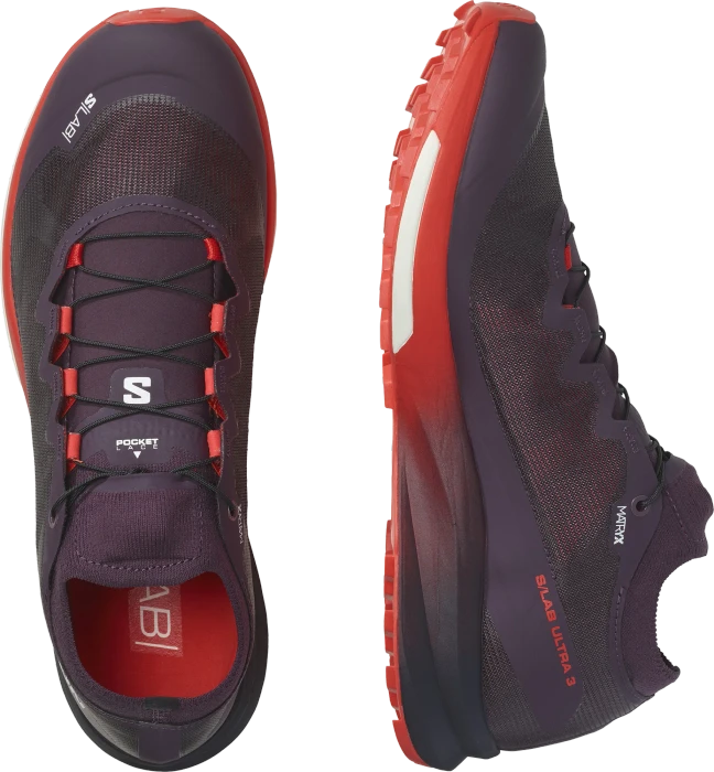 Salomon S/Lab Ultra 3 plum perfect/fiery red/white (Herren)