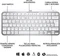 Logitech MX Keys Mini, LEDs weiß, Logi Bolt, Pale Gray, weiß/grau, USB/Bluetooth, ES Vorschaubild