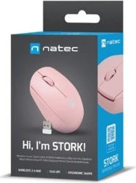 Natec Stork Wireless Mouse rosa