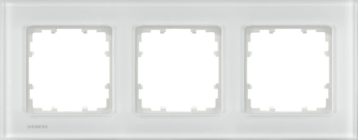 Siemens DELTA miro Glas Rahmen 3-Fach, weiß