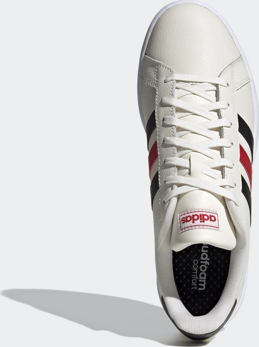 adidas Grand Court chalk white/core black/scarlet
