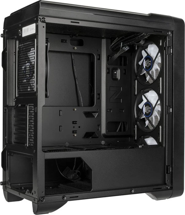 Zalman M3 Plus, schwarz, Glasfenster