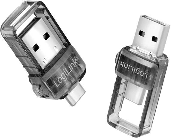 LogiLink Bluetooth 5.0 Adapter, USB-C 3.0/USB-A 3.0 [Stecker]