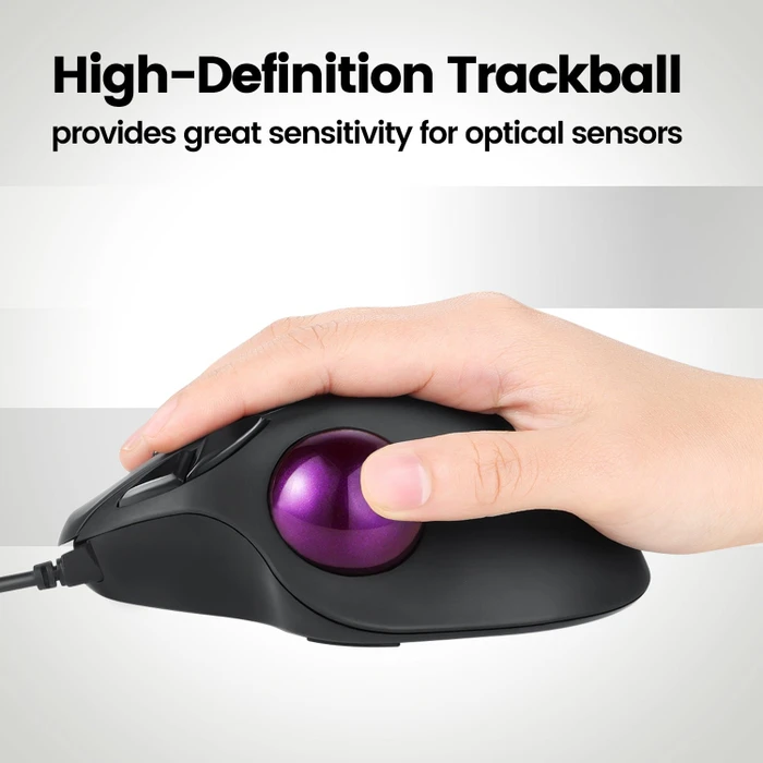 Perixx PERIPRO-303GPP 34mm für Perimice und Logitech M570, Ersatz-Trackball, violett