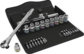 Wera 8100 SC 7 Zyklop Metal Push Bitset/Steckschlüsselsatz inkl. Tasche, 28-tlg.