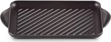 Le Creuset Gusseisen Grillpfanne rechteckig 32x22cm schwarz matt