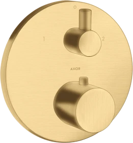 Hansgrohe Axor Uno Thermostat Unterputz mit Ab- und Umstellventil brushed gold optic