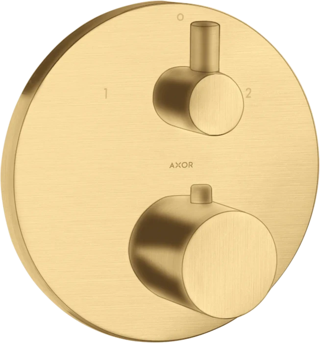 Hansgrohe Axor Uno Thermostat Unterputz mit Ab- und Umstellventil brushed gold optic