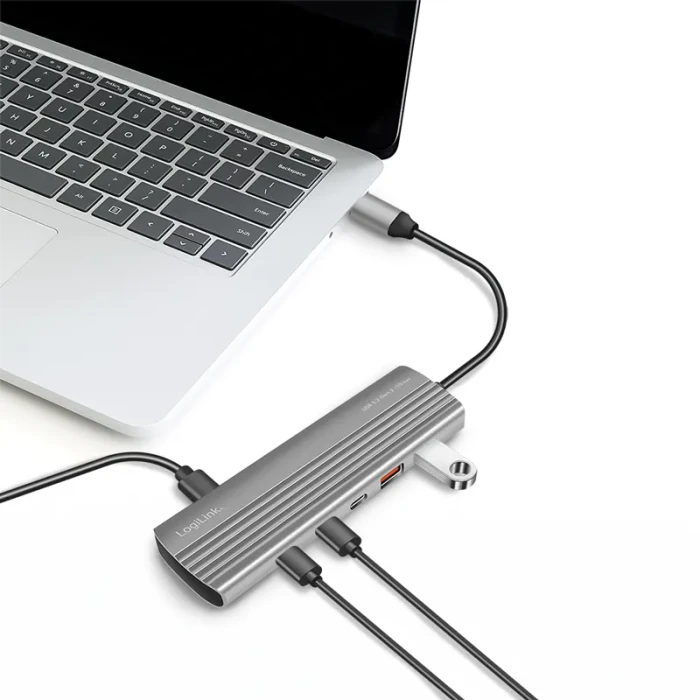 LogiLink Ultra-Slim USB-Hub, 8x USB-C 3.1/2x USB-A 3.1, USB-C 3.1 [Stecker]