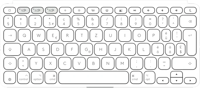 Logitech Keys-To-Go 2, Hellgrau, Bluetooth, DE