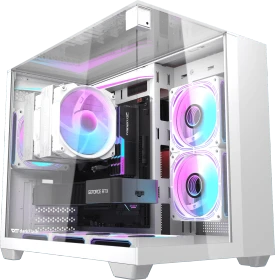 DarkFlash TH285M White, Glasfenster