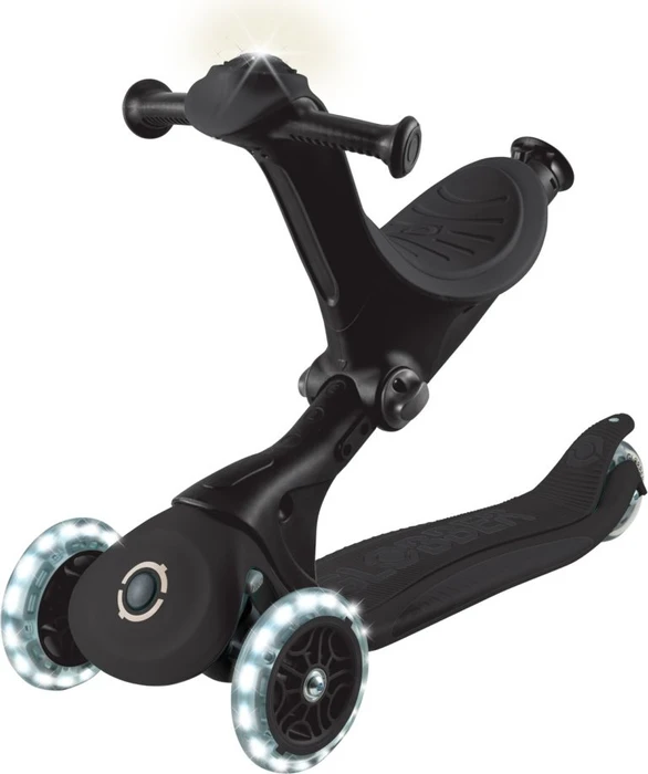 Globber Go Up Deluxe Lights 360° Kickboard schwarz