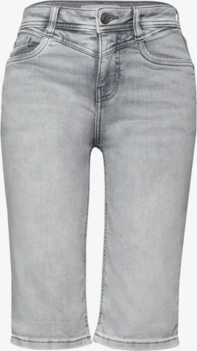 Street One Jane Bermuda Shorts mit Turn-Up Detail Jeans mid grey wash (Damen)