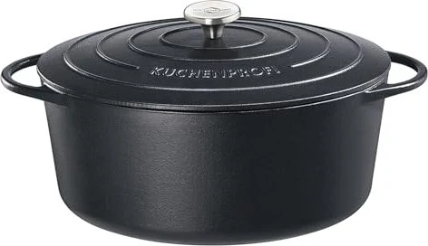Küchenprofi Provence Bratentopf oval 35cm 8.9l schwarz