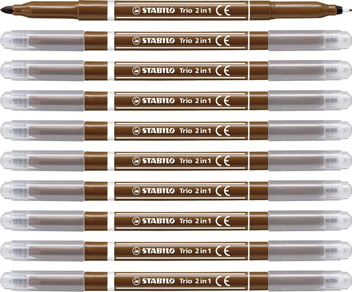 STABILO Trio 2 in 1 braun, 10er-Pack