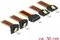DeLOCK 15-Pin SATA Strom Stecker auf 4x 15-Pin SATA Strom Buchse, Adapterkabel, 2x gewinkelt, 30cm Vorschaubild