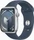 Apple Watch Series 9 45mm Aluminium silber mit Sportarmband M/L sturmblau (MR9E3QF)