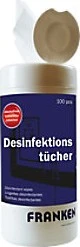 Franken Desinfektionstücher Hygieneschutz, 100 Stück