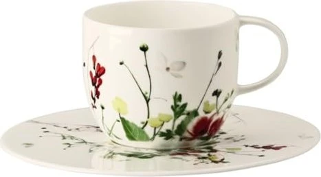 Rosenthal Brillance Bone China Fleurs Sauvages Kaffeetasse mit Untertasse, 2-tlg.