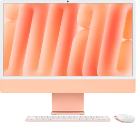 Apple iMac 24", orange, M4 - 10 Core CPU / 10 Core GPU, 16GB RAM, 256GB SSD [2024] (Z1EV)