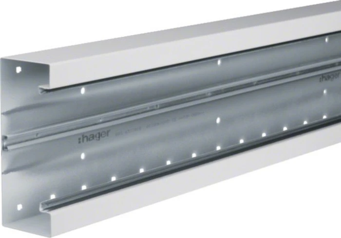 Hager Brüstungskanal-Unterteil C-profil zu BRS 66x170 mm Oberteil 120 mm Stahl verkehrsweiß