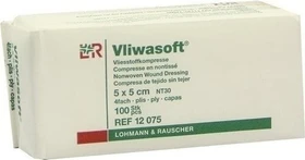 Lohmann & Rauscher Vliwasoft Vlieskompressen 4-lagig unsteril, 5 x 5cm, 100 Stück