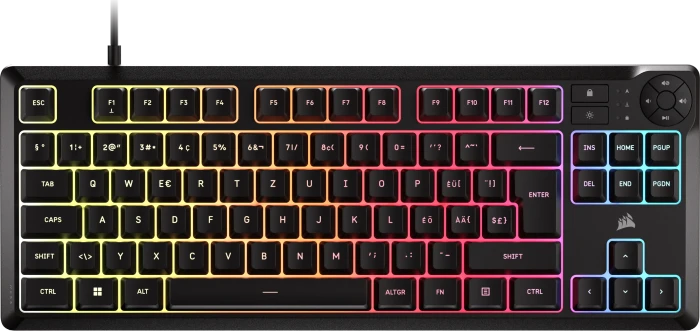 Corsair Gaming K55 CORE TKL RGB, schwarz, USB, CH
