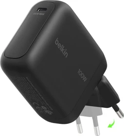 Belkin BoostCharge USB-C-GaN-Ladegerät mit klappbaren Pins 100W schwarz