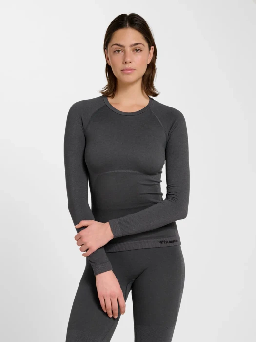 hummel CEA Seamless Tight Funktionsshirt langarm ebony (Damen)