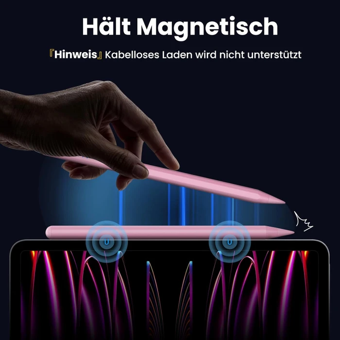Kingone Stylus Pen Stift für iPad 2018-2026, rosa, USB-C
