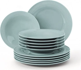 Seltmann Weiden Beat Color Glaze Tafelservice arktisblau, 12-tlg.