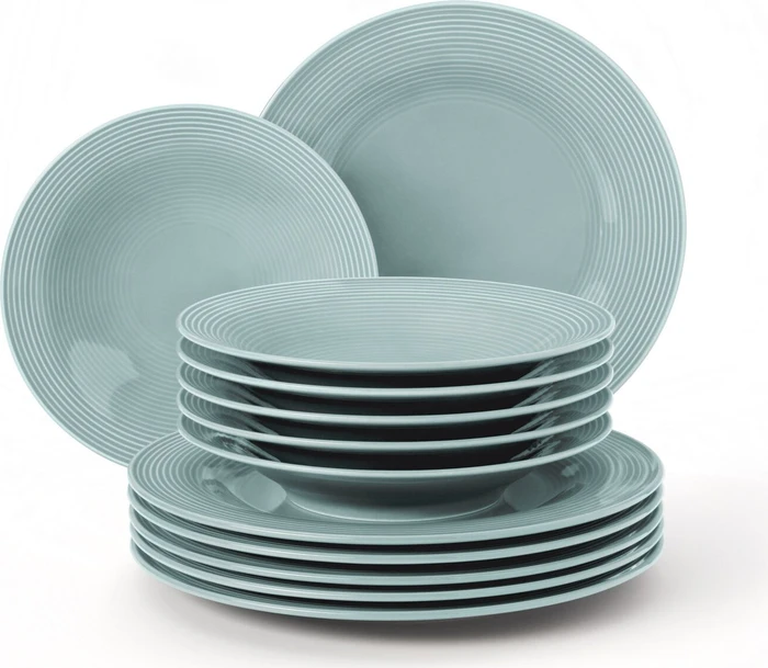 Seltmann Weiden Beat Color Glaze Tafelservice arktisblau, 12-tlg.