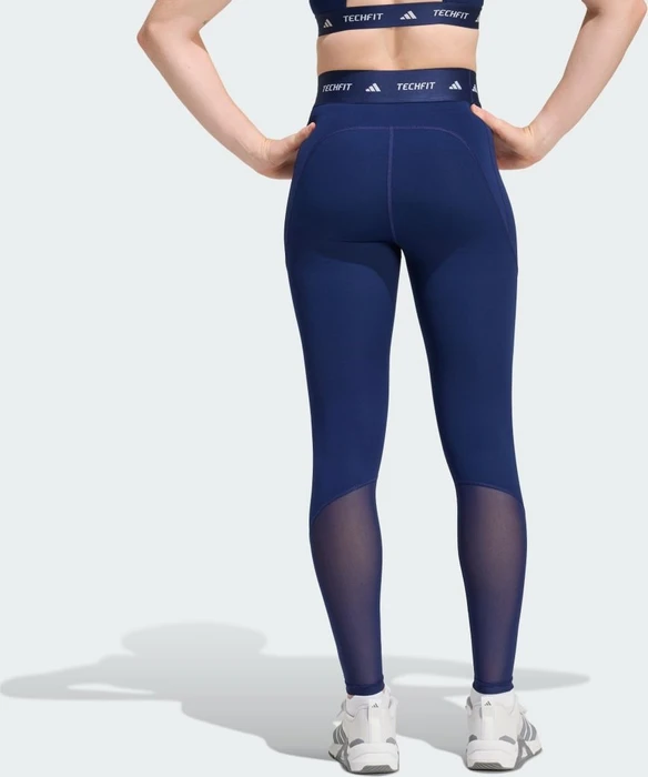adidas TECHFIT Stash Pocket Full-Length Hose lang dark blue (Damen)