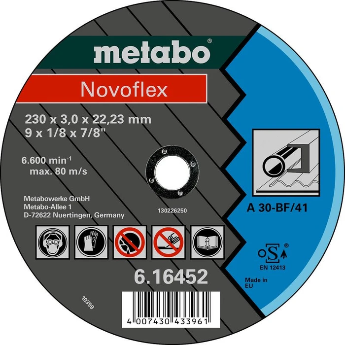 Metabo Novoflex Stahl A 30 Trennscheibe gerade, 230x3x22.23mm, 25 Stück