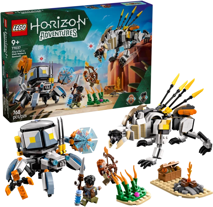 LEGO Horizon Adventures - Aloy und Varl vs. Panzerwanderer und Sägezahn