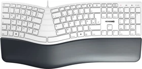 Cherry KC 4500 Ergo weiß/grau, USB, DE (JK-4500DE-0)