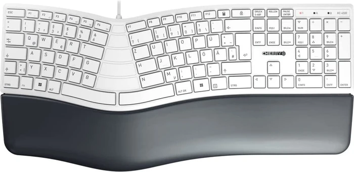 Cherry KC 4500 Ergo weiß/grau, USB, DE