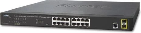 Planet GS-4210 Rackmount Gigabit Managed Switch, 16x RJ-45, 2x SFP