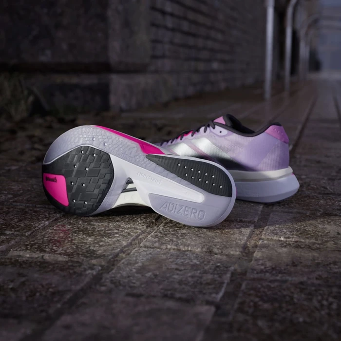 adidas Adizero Boston 13 powder plum/silver metallic/shock pink (Damen)