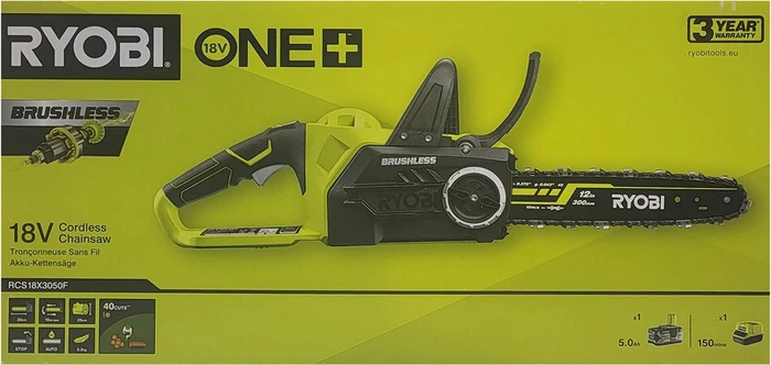 Ryobi RCS18X3050F Akku-Kettensäge inkl. Akku 5.0Ah