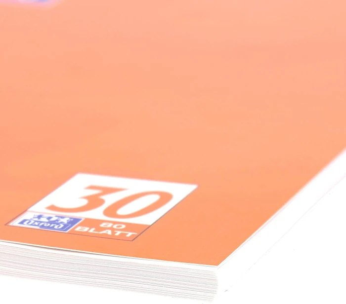 Oxford Schule Collegeblock, A4+, Lineatur 30, Softcover, orange, 80 Blatt