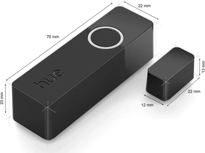 Philips Hue Secure Kontaktsensor schwarz, Schließ-/Öffnungssensor, 2er-Pack