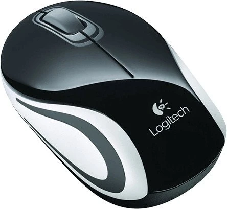 Logitech M187 Wireless Mini Mouse Black Glamour, USB