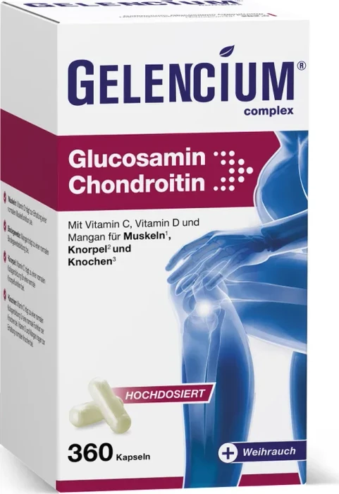 Gelencium Glucosamin Chondroitin Kapseln, 360 Stück