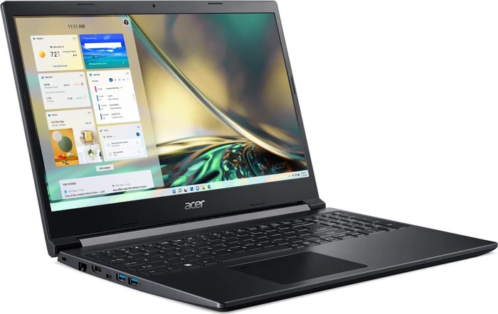 Acer Aspire 7 A715-43G-R0BR, schwarz, Ryzen 5 5625U, 8GB RAM, 512GB SSD, GeForce RTX 3050, DE