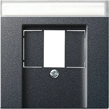 Gira System 55 Abdeckung für TAE und USB mit Beschriftungsfeld, anthrazit