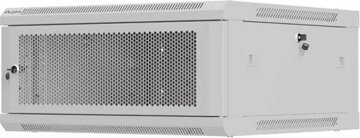 Lanberg WF01 Series 19" Wandschrank 4HE, hängend, Flatpack, Gitternetztür, IP20, RAL 7035, 600mm tief
