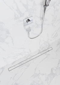 Hansgrohe RainDrain Rock Abdeckung für Duschrinne, edelstahl