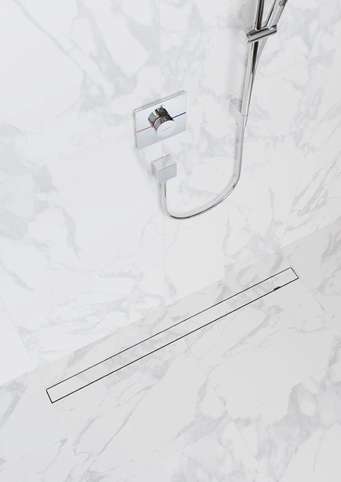Hansgrohe RainDrain Rock Abdeckung für Duschrinne, edelstahl