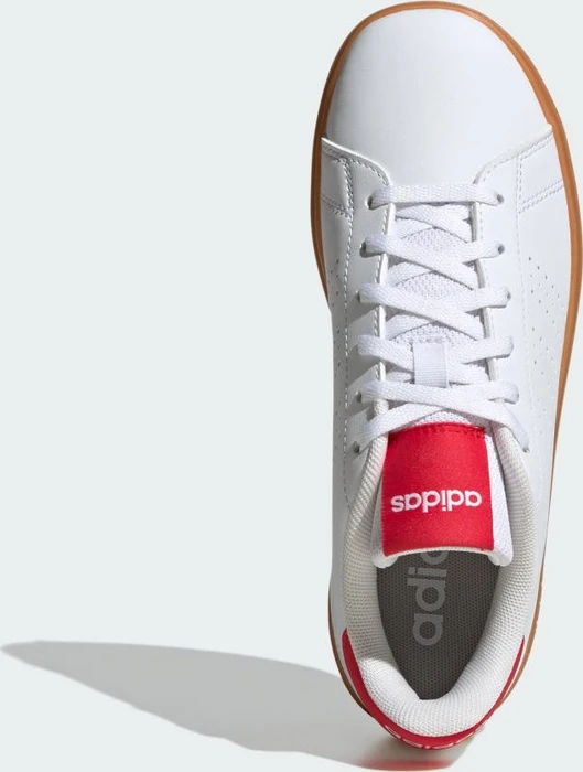 adidas Advantage Base 2.0 cloud white/pure ruby/gum (Junior)